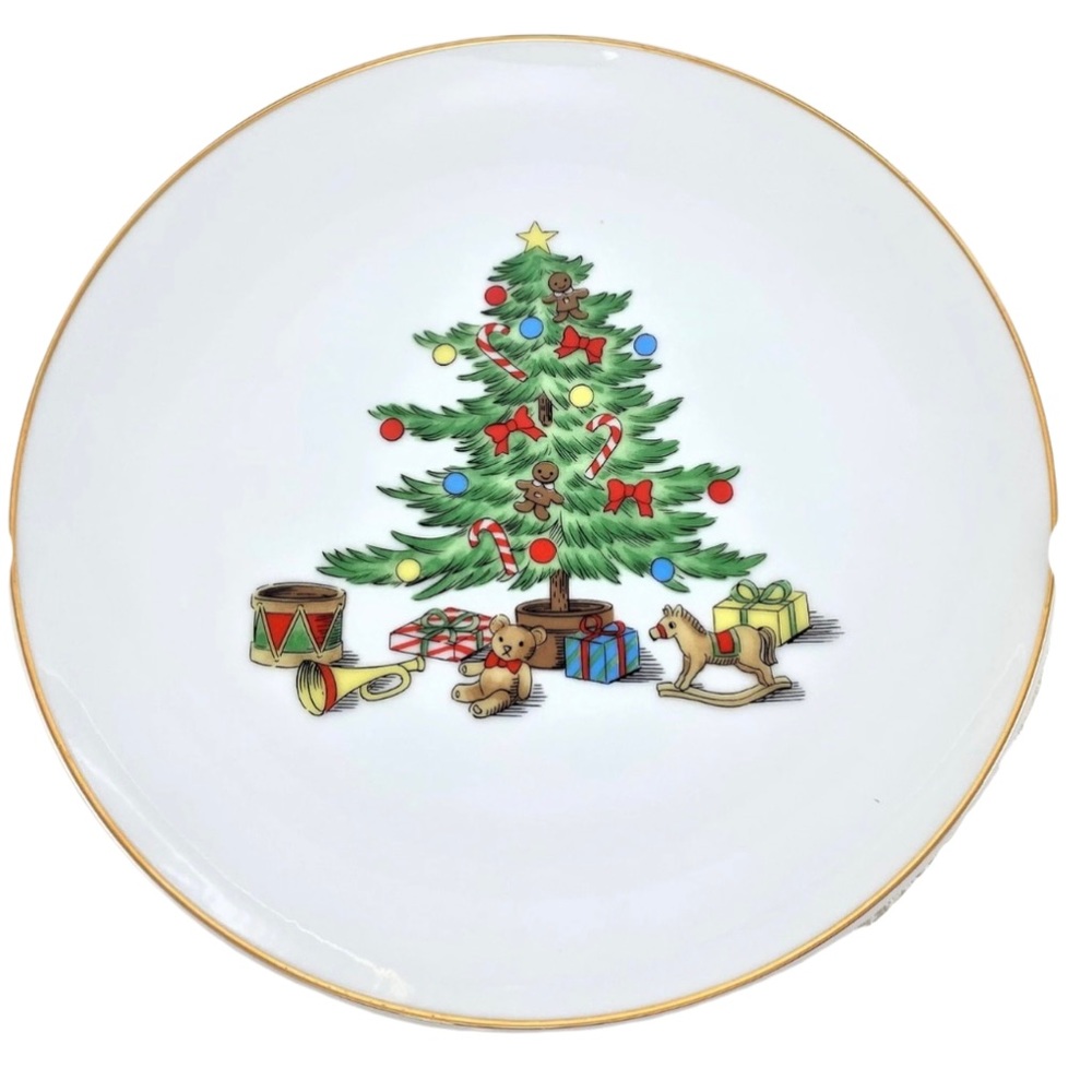 Shibata Vintage Christmas Holiday Dessert Plate